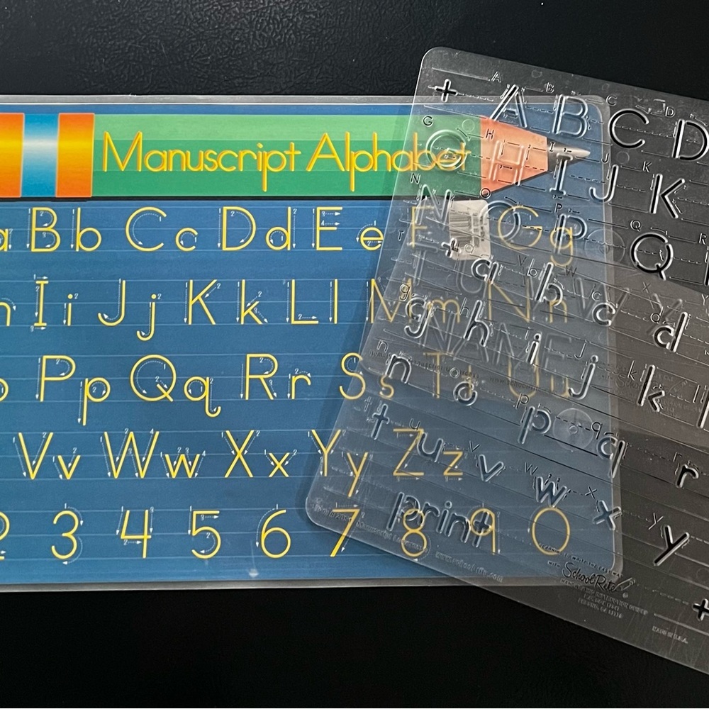 Silver Alphabet Stencil Sheet